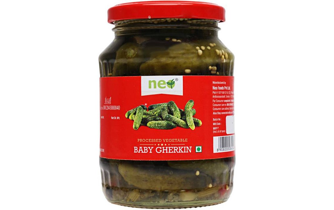 Neo Baby Gherkin ( Processed Vegetable)    Glass Jar  350 grams